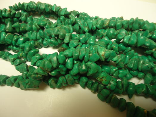 (image for) Green side drilled nugget beads #GG1065